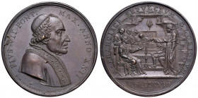 Pio VII (1800-1823) Medaglia 1821 A. XXII - Opus: Mercandetti - AE (g 26,60 - Ø 42 mm) R 
FDC