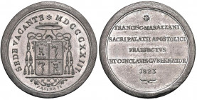 Sede Vacante (1823) Medaglia 1823 - Opus: Pasinati - MB (g 8,80 - Ø 28 mm) RR Emessa dal Prefetto dei Sacri Palazzi Apostolici e Governatore del Concl...
