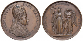 Gregorio XVI (1831-1846) Medaglia 1833 A. III - Opus: Girometti - AE (g 32,07)
qFDC