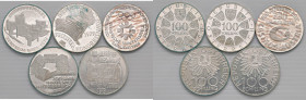 AUSTRIA Repubblica Lotto di cinque monete in AG come da foto da esaminare
FDC-FS