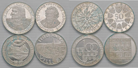 AUSTRIA Repubblica Lotto di quattro monete in AG come da foto da esaminare
FDC-FS