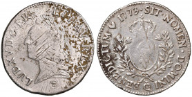 FRANCIA Luigi XV (1715-1774) Ecu 1773 Q - KM 551 AG (g 29,19) Pesanti graffi. Depositi
MB