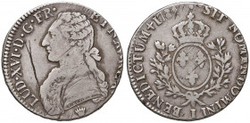 FRANCIA Luigi XVI (1774-1793) Ecu 1784 Limoges - KM 564.7 AG (g 28,81) Pesanti graffi al D/
MB