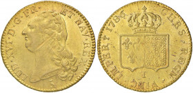 FRANCIA Luigi XVI (1774-17930) Doppio Luigi 1786 T - Gad. 363 AU (g 15,31) Graffietti di conio ma bel metallo lucente
SPL+