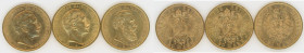 GERMANIA Lotto di tre monete da 20 marchi come da foto - AU 
SPL-SPL+