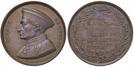 Serie degli uomini illustri - Cosimo de Medici - Medaglia - Opus: Girometti - AE (g 46,99 - Ø 40 mm) Contromarca testina di Minerva al bordo, coniazio...