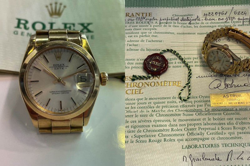 OROLOGIO ROLEX DATEJUST, referenza 6824 cal.2030 a carica automatica, numero di ...