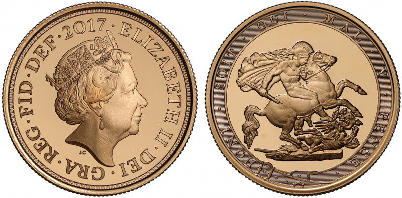 PF69 UCAM | Elizabeth II (1952 -), gold proof Two Pounds, 2017, struck for the 2...