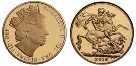 PF69 UCAM | Elizabeth II (1952 -), gold proof Sovereign, 2016, one year portrait to celebrate the 90th birthday of H.M. the Queen, crowned head right,...