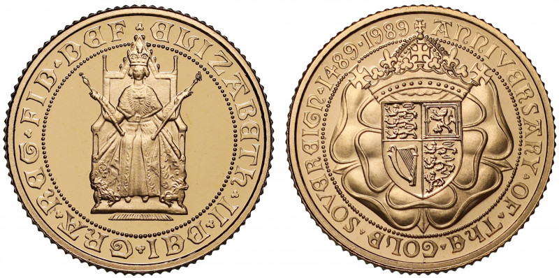 PF69 UCAM | Elizabeth II (1952 -), gold proof Half Sovereign, 1989, struck for t...