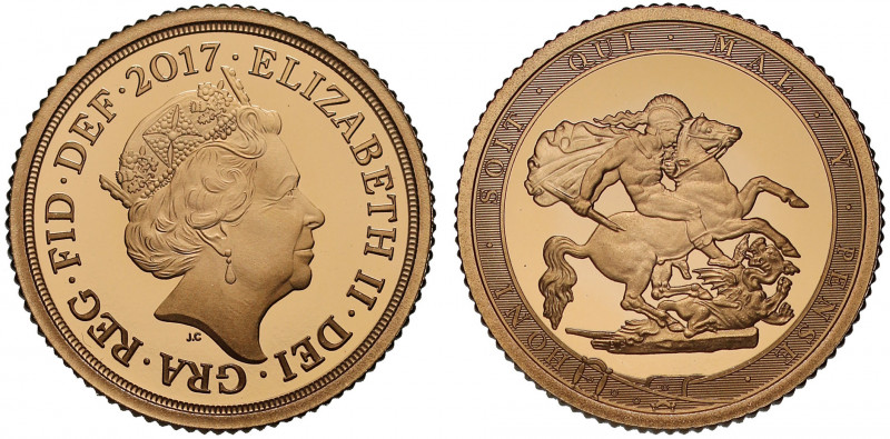 PF70 UCAM | Elizabeth II (1952 -), gold proof Half Sovereign, 2017, struck for t...