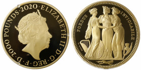 PF70 UCAM FDOI | Elizabeth II (1952 -), gold proof Two Kilo of Two Thousand Pounds, 2020, 2 Kilograms of 999.9 fine gold, from the Great Engravers ser...