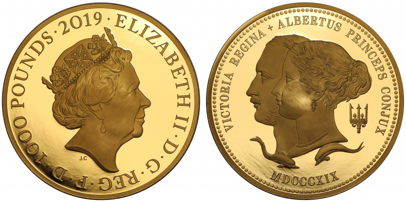 Elizabeth II (1952 -), gold proof One Kilo of One Thousand Pounds, 2019, 1 Kilog...