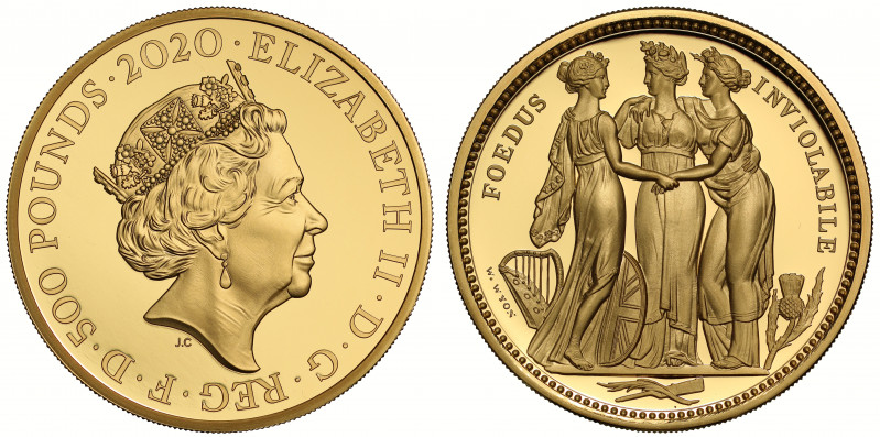 PF70 UCAM | Elizabeth II (1952 -), gold proof Five Ounce of Five Hundred Pounds,...