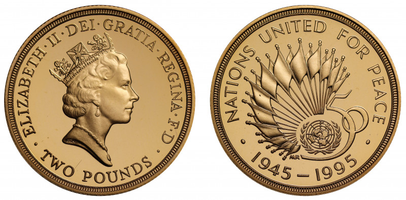 PF69 UCAM | Elizabeth II (1952 -), gold proof Two Pounds, 1995, struck for the 5...