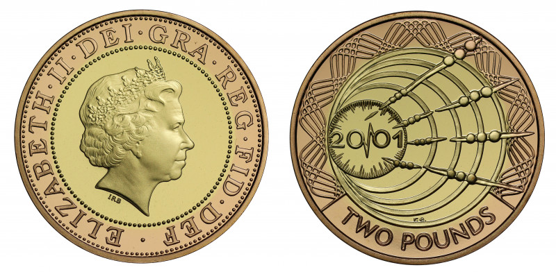 PF69 UCAM | Elizabeth II (1952 -), gold proof Two Pounds, 2001, struck to commem...