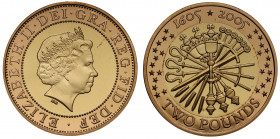PF69 UCAM | Elizabeth II (1952 -), gold proof Two Pounds, 2005, struck to commemorate the 400th anniversary of the Gunpowder Plot, crowned head right,...