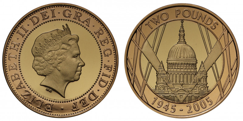 PF70 UCAM | Elizabeth II (1952 -), gold proof Two Pounds, 2005, struck for the 6...