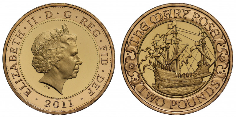 PF69 UCAM | Elizabeth II (1952 -), gold proof Two Pounds, 2011, struck for the 5...