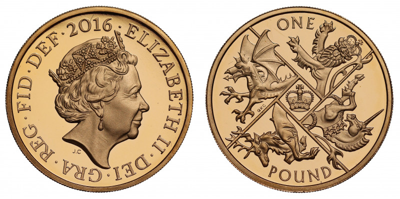 PF69 UCAM | Elizabeth II (1952 -), gold proof Pound, 2016, final year for the ro...
