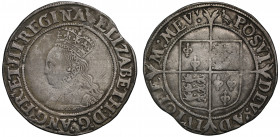 Elizabeth I (1558-1603), silver Shilling, second issue (1560-1), initial mark martlet both sides, crowned bust 3C left, legend and beaded border surro...