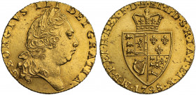 George III (1760-1820), gold Guinea, 1798, fifth laureate head right, GEORGIVS .III. DEI.GRATIA, rev. spade shaped crowned quartered shield of arms, d...