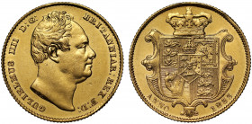 William IV (1830-37), gold Sovereign, 1833, second bare head right, W.W. slightly doubled incuse on truncation, GULIELMUS IIII D: G: BRITANNIAR: REX F...