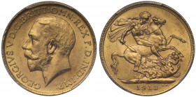 MS64 | George V (1910-36), gold Sovereign, 1913, bare head left, B.M. on truncation for Bertram Mackennal, GEORGIVS V D.G. BRITT: OMN: REX F.D. IND: I...