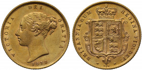 Victoria (1837-1901), gold Half Sovereign, 1872, die number 109 on reverse, second young head left, type A2, date below, VICTORIA DEI GRATIA, toothed ...