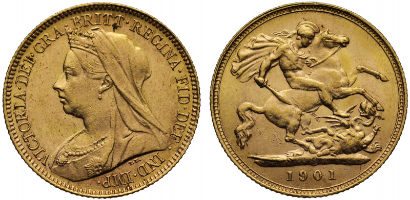 MS62 | Victoria (1837-1901), gold Half Sovereign, 1901, crowned and veiled bust ...