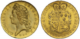 George II (1727-60), gold Five Guineas, 1729, E.I.C. initials of the East India Company below young laureate head left, GEORGIVS. II. DEI. GRATIA, rev...