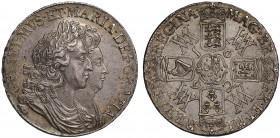 AU58 | William and Mary (1688-94), silver Crown, 1692, conjoined busts right, legend surrounding, GVLIELMVS. ET. MARIA. DEI. GRATIA., toothed border a...