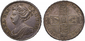 MS63 | Anne (1702-14), silver Halfcrown, 1707, Post-Union, draped bust left, Latin legend and toothed border surrounding, ANNA.DEI. GRATIA. rev. Pre-U...