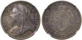 PF65 | Victoria (1837-1901), silver proof Halfcrown, 1893, older crowned and veiled bust left, T.B. initials below truncation for designer Thomas Broc...