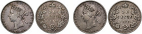 Canada, Victoria (1837-1901), silver 50-Cents (2), 1870 LCW on truncation, 1872 (KM 6). Fine. (2)

Estimate: £ 120 - 150