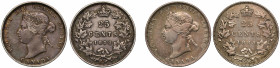 Canada, Victoria (1837-1901), silver 25-Cents (2), 1872 H, 1883 H (KM 25). First very fine, second fine. (2)

Estimate: £ 50 - 70
