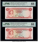 Bahamas Bahamas Government 3 Dollars 1965 Pick 19a Two Consecutive Examples PMG Choice Uncirculated 64 (2). 

HID09801242017

© 2020 Heritage Auctions...