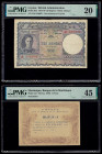 Ceylon Government of Ceylon 10 Rupees 24.6.1945 Pick 36A PMG Very Fine 20. Martinique Banque de la Martinique 1 Franc ND (ca. 1870) Pick 5Ar Remainder...