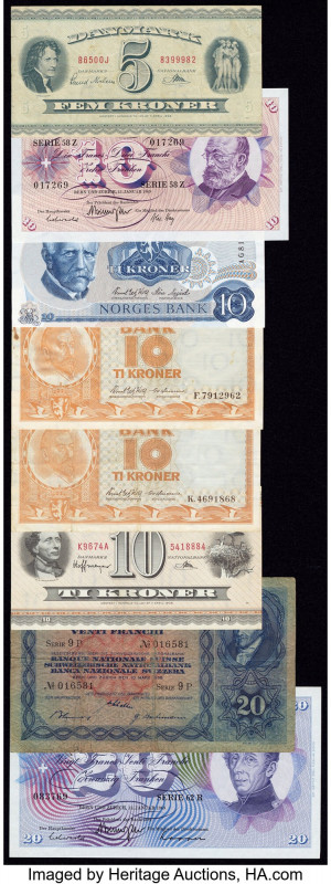 Denmark, Hungary and Switzerland Group of 15 Examples Fine-Crisp Uncirculated. S...