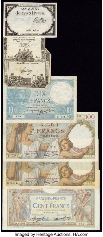 France Group Lot of 12 Examples Fine-Very Fine. Edge splits on a few examples.

...