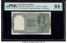 India Reserve Bank of India 5 Rupees ND (1943) Pick 23a Jhun4.4.1 PMG Choice Uncirculated 64 EPQ. Staple holes at issue.

HID09801242017

© 2020 Herit...