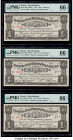 Mexico Gobierno Constitucionalista de Mexico, Monclova 1 Peso 28.5.1913 Pick S626 Seven Examples PMG Gem Uncirculated 66 EPQ (5); Gem Uncirculated 65 ...