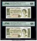 Saint Helena Government of St. Helena 1 Pound ND (1981) Pick 9a Two Consecutive Examples PMG Superb Gem Unc 68 EPQ (2). 

HID09801242017

© 2020 Herit...
