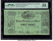Switzerland Banque Populaire de la Broye 20 Francs 19.11.1879 Pick S572r Remainder PMG About Uncirculated 55. 

HID09801242017

© 2020 Heritage Auctio...