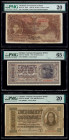 Thailand Government of Siam 10 Baht 28.2.1935 Pick 24 PMG Very Fine 20; Ukraine Ukrainian Central Bank; German Occupation 20; 200 Karbowanez 5.3.1942 ...