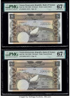 Yemen Democratic Republic Bank of Yemen 10 Dinars ND (1984) Pick 9a Two Consecutive Examples PMG Superb Gem Unc 67 EPQ (2). 

HID09801242017

© 2020 H...