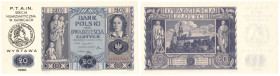 II RP, 20 złotych 1936 AY - z nadrukiem