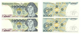 PRL, 1000 złotych 1982 - zestaw 2 egzemplarze KL