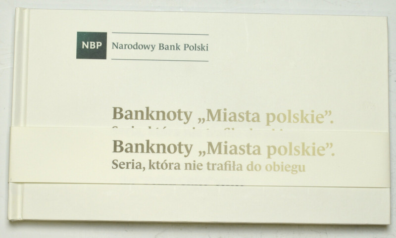 Zestaw banknotów obiegowych Miasta Polskie 1.03.1990 Zestaw banknotów w emisyjny...