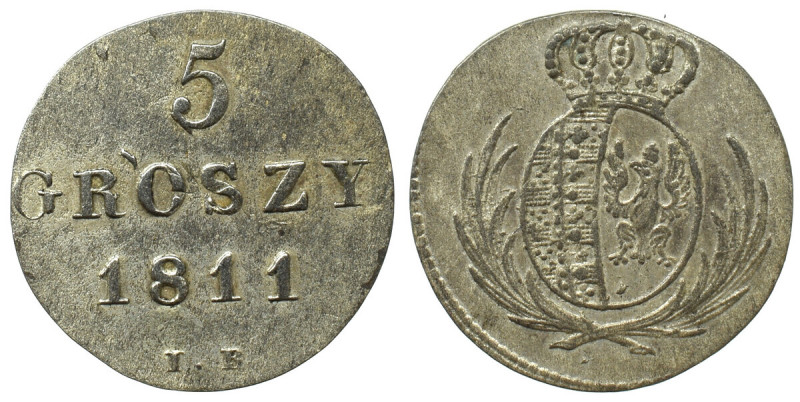 Duchy of Warsaw, 5 groschen 1811 Bardzo ładny egzemplarz. Patyna. Reference: Pla...